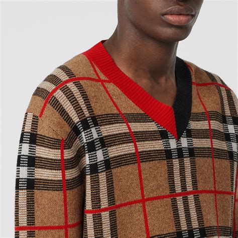 burberry sweater v neck|Burberry store online.